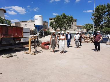 Visita a les obres d'ampliació de l'Escola Nova