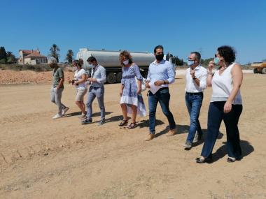 Visita a les obres d'urbanització del futur polígon industrial de la Creu de Porreres